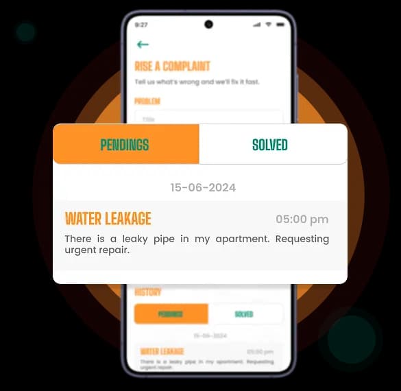 Resident360 raise complaint app screens