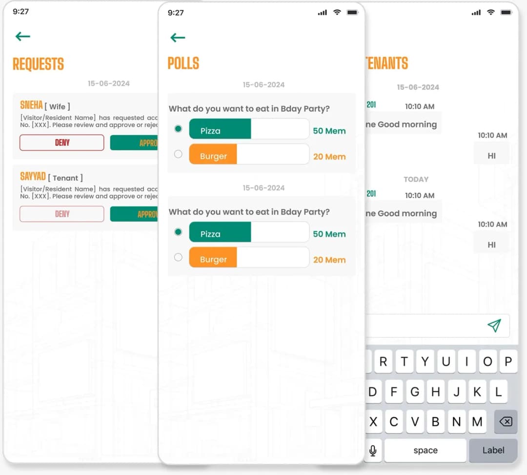 Owner tenant chat interface