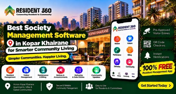 Best Society Management Software in Kopar Khairane for Smarter Community Living