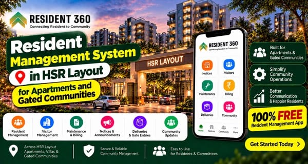 Resident Management System in HSR Layout
