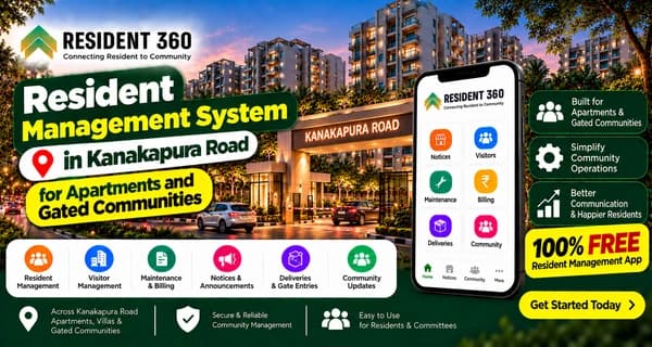 Resident Management System in Kanakapura Road for Apartments and Gated Communities