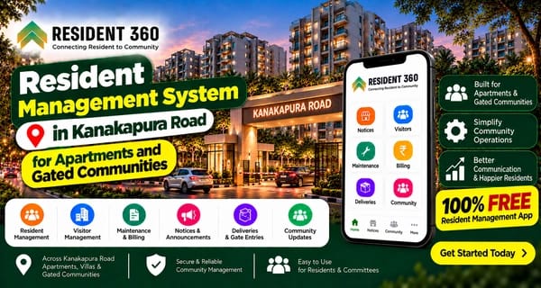 Resident Management System in Kanakapura Road for Apartments and Gated Communities
