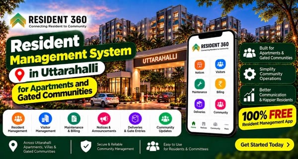 Resident Management System in Uttarahalli for Apartments and Gated Communities