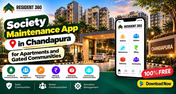 Society Maintenance App in Chandapura for Apartments and Gated Communities