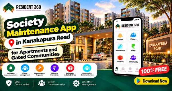 Society Maintenance App in Kanakapura Road for Apartments and Gated Communities