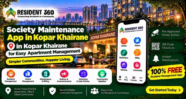 Society Maintenance App in Kopar Khairane for Easy Apartment Management