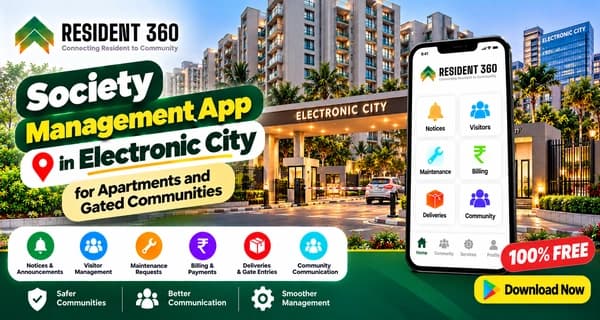 Society Management App in Electronic City for Apartments and Gated Communities