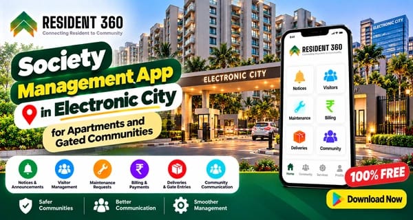 Society Management App in Electronic City for Apartments and Gated Communities