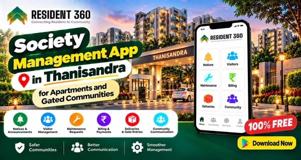 Society Management App in Thanisandra for Apartments and Gated Communities