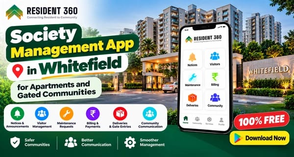 Society Management App in Whitefield for Apartments and Gated Communities